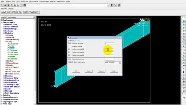 ANSYS APDL training - Nonlinear Analysis - Perforated steel beams - Geometry - Part 2 смотреть онлайн