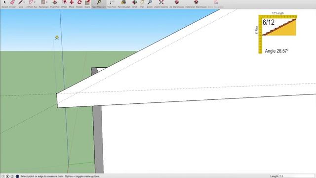 SketchUp Roof Pitch Tutorial: How To Draw A Roof смотреть онлайн