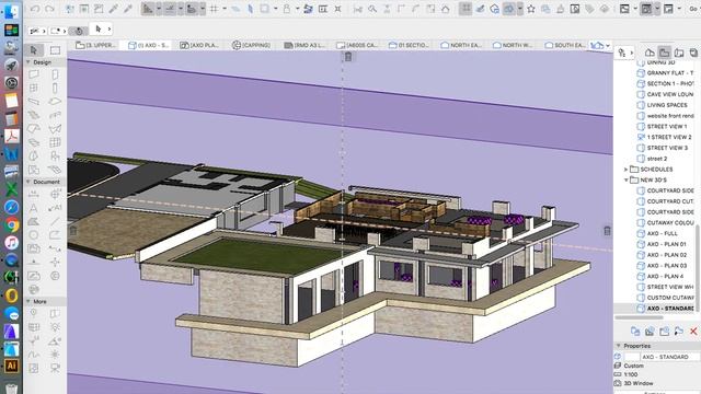 ArchiCAD 3D cutaway plan - undercutting смотреть онлайн