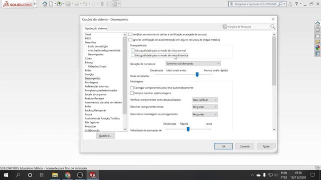 Configurando o Solidworks para torná-lo mais leve смотреть онлайн