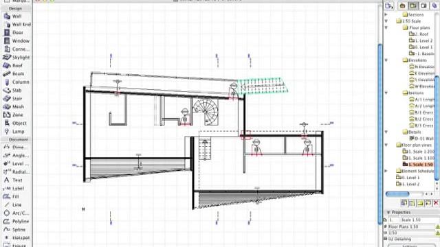 ArchiCAD 10 - #04 The Virtual Building -- 2D And Floorplan