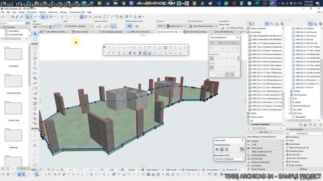 BIM - Archicad 24| Modelling| 1.2.6b Adding Columns & Shear Walls - Part 2 смотреть онлайн