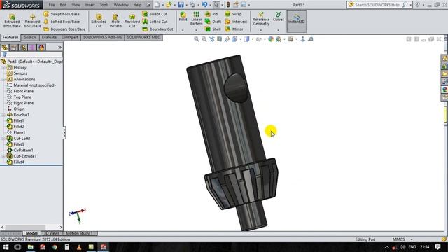 solidworks tutorial #23 : how to create sketch drill chuck key смотреть онлайн