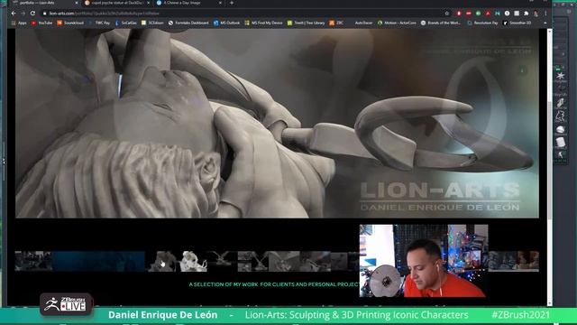 Lion-Arts: 3D Printing Iconic Characters - Daniel Enrique De León - ZBrush 2021.5 смотреть онлайн