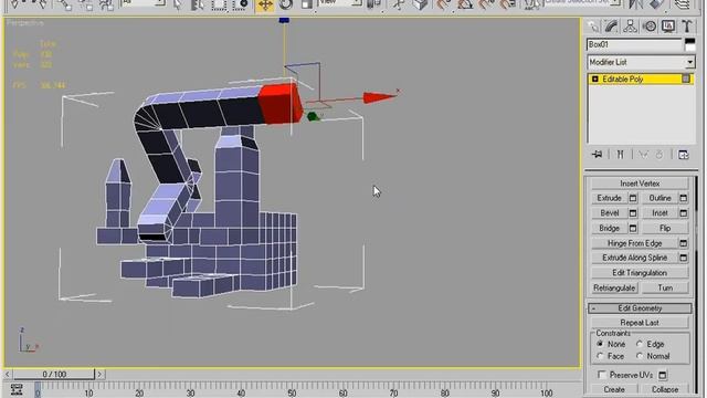3dsMax Edit Poly Slice and Cap смотреть онлайн