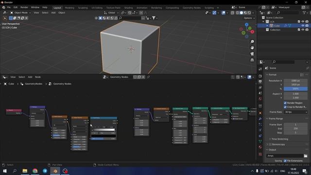 Geometry Node-based Organic Shape in Blender 3.3.1 смотреть онлайн