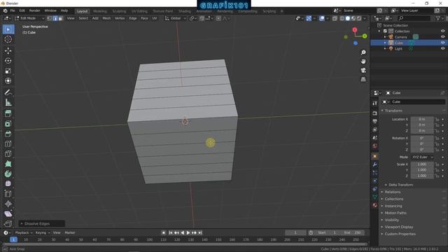 Blender - Modelleme Araçları ► Delete/Dissolve Edge смотреть онлайн