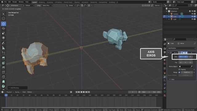 Blender 3D - O MODIFICADOR MIRROR смотреть онлайн