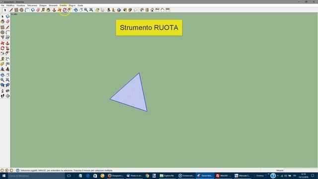 21 SketchUp - Disegno di un esagono ruotando e duplicando un triangolo equilatero смотреть онлайн