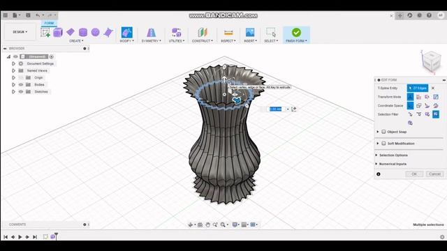 AUTODESK FUSION 360- FANCY FLOWER VASE DESIGN -BEGINNERS TUTORIAL смотреть онлайн