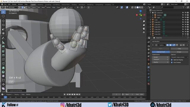 Blender 2.83 Substance Painter - The Curious One Robot - Timelapse/Tutorial смотреть онлайн