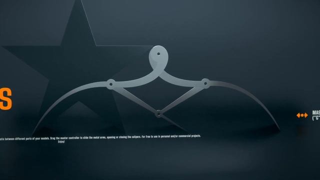 Golden Ratio Calipers (rigged 3D model, made in Blender) смотреть онлайн