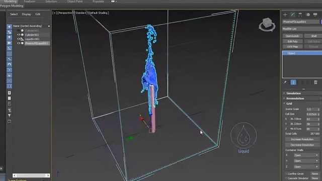 Phoenix FD for 3Ds Max - Fountain смотреть онлайн