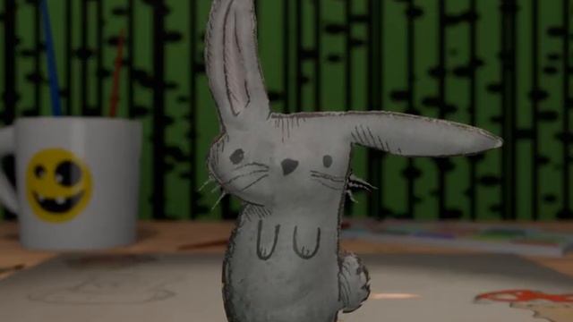 Paper rabbit, Blender short animation смотреть онлайн