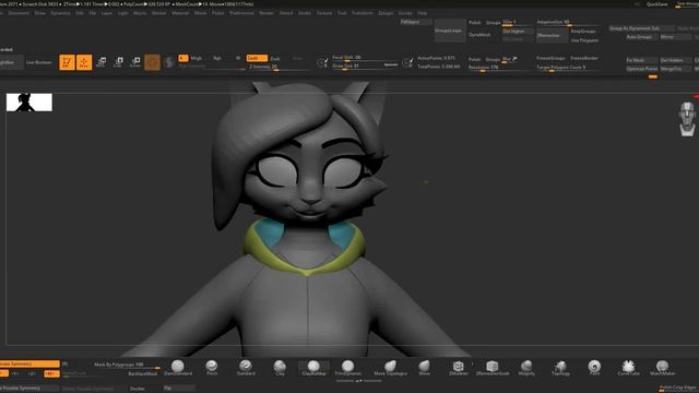 Character for KatrinSak in zbrush. смотреть онлайн