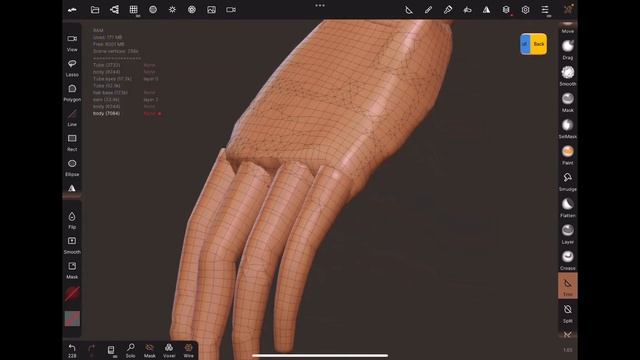 Dynamic Topology Remesh | 20 seconds | Nomad Sculpt смотреть онлайн