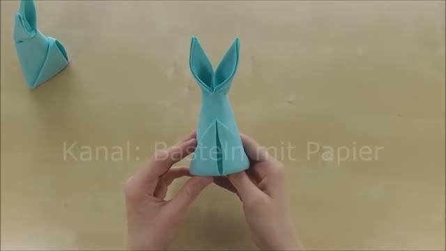 Пасхальные зайчики из салфеток! Поделки оригами своими руками! смотреть онлайн