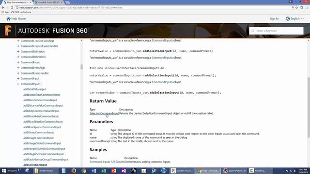Fusion 360 API: Command Inputs смотреть онлайн
