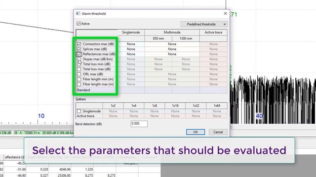 VIAVI FiberCable 2 / FiberTrace 2 - Edit & Add Alarm Thresholds смотреть онлайн