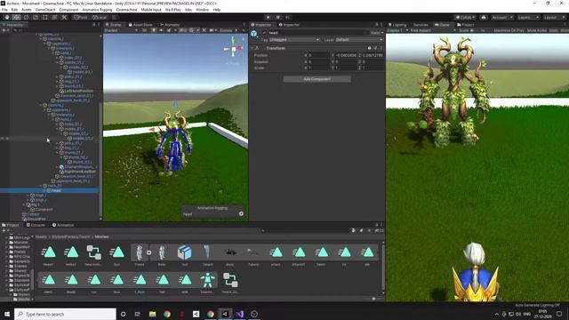 Unity Animation Rigging Tutorial | How to rotate head in Unity | Bone motion in Unity | Animtions смотреть онлайн