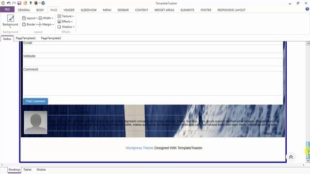 Page Tab | TemplateToaster Website Builder смотреть онлайн