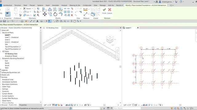 REVIT STRUCTURAL DESIGN PREPARATION - PLACING ISOLATED FOUNDATION смотреть онлайн