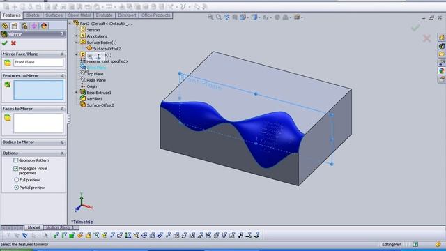 SOLIDWORKS 2011 MIRROR VARIABLE FILLET ERROR смотреть онлайн