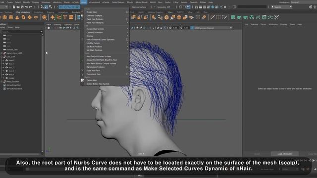 18 Create Maya Hair From Curves 01 English Subtitle смотреть онлайн