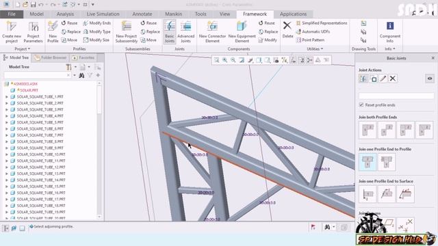 SOLAR MOUNTING STRUCTURE DESIGN || CREO FRAMEWORK TUTORIAL смотреть онлайн