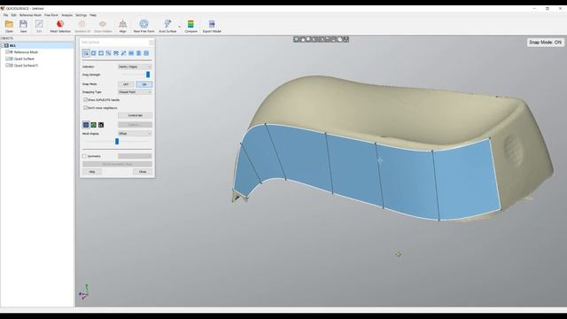 Free form modelling - Mesh2Surface for SOLIDWORKS - 3D Reverse engineering software смотреть онлайн