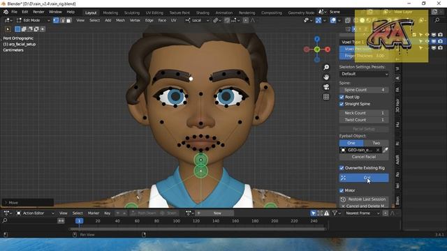 Rain Character Rig in Blender Using Auto Rig Pro : Blender Rigging & Animation Tutorial смотреть онлайн