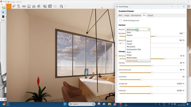 SketchUp In Render Enscape In Use HDRI Background