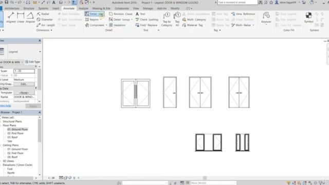 Revit 076 14 11 Creating a Door Window Legend смотреть онлайн
