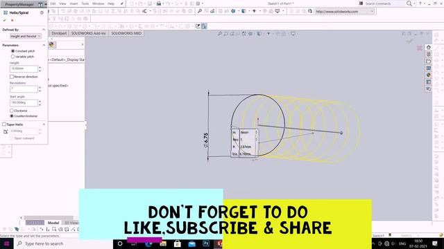 Design of spring in solidworks | spring | Swept | use of swept | helix spiral | SOLIDWORKS смотреть онлайн