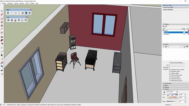 Tutoriel SketchUp | Scènes, calques, variantes смотреть онлайн