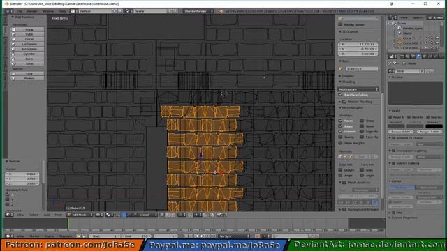 Blender Project: Castle Gatehouse Model Part 14 смотреть онлайн