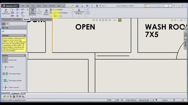 2D Floor Plan of House by using Solidworks Part 2 смотреть онлайн