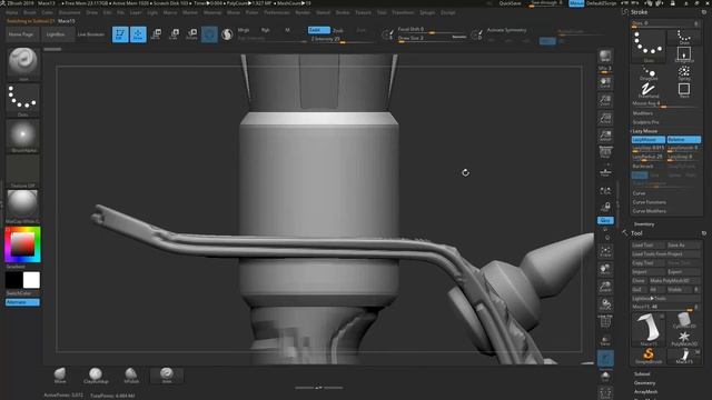 MACE Tutorial - Part 2 - High Poly Creation - ZBrush смотреть онлайн