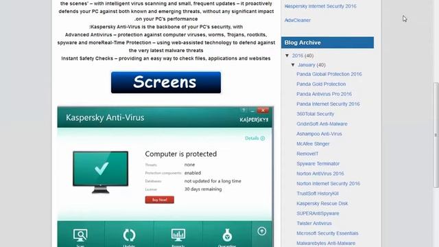 Kaspersky Anti-Virus 2016 смотреть онлайн