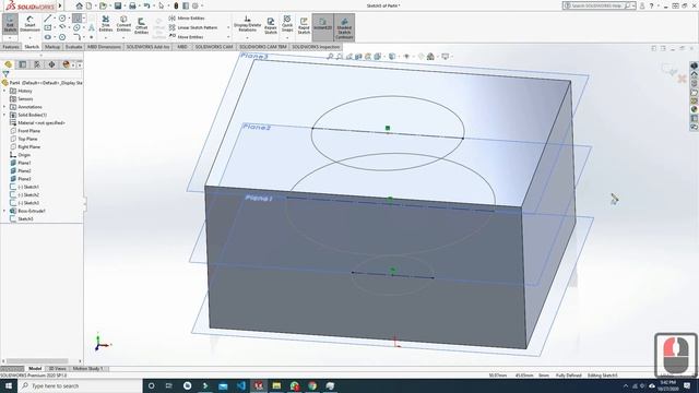Guided Lofted Cut 3D SolidWorks #13 смотреть онлайн