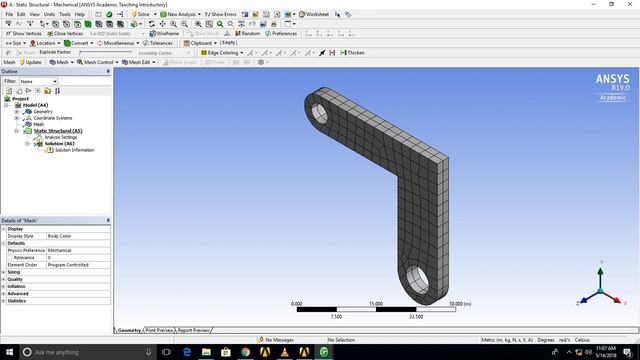 Ansys Software LAB 1 Mechanical stress смотреть онлайн