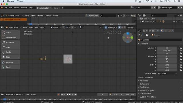 Grease Pencil Blender Tutorial - Lesson 1 смотреть онлайн