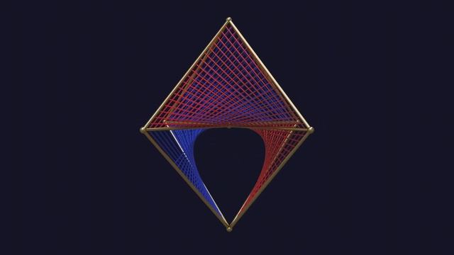 String art - Tetrahemihexahedron - Geometry Nodes Blender смотреть онлайн