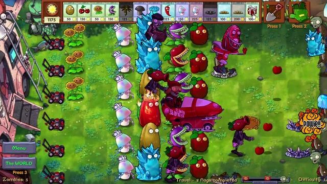 PlantsVsZombiesRH я делаю гибридов. А также спасаюсь от каждой волны зомби!