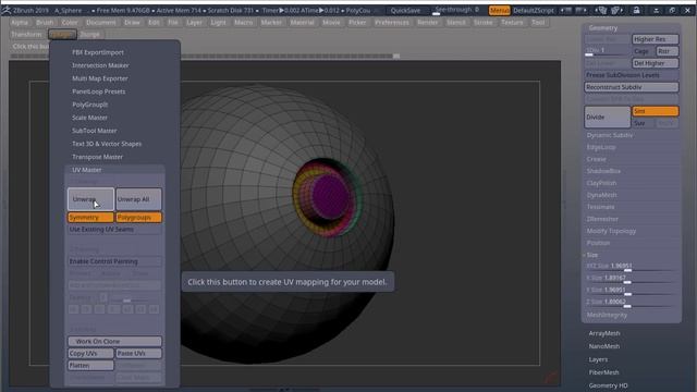 Zbrush and Substance Painter - Polygroup Polyfill смотреть онлайн