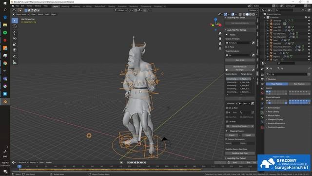 Blender Motion Capture using Mixamo, Auto-Rig Pro and Blender NLA editor смотреть онлайн