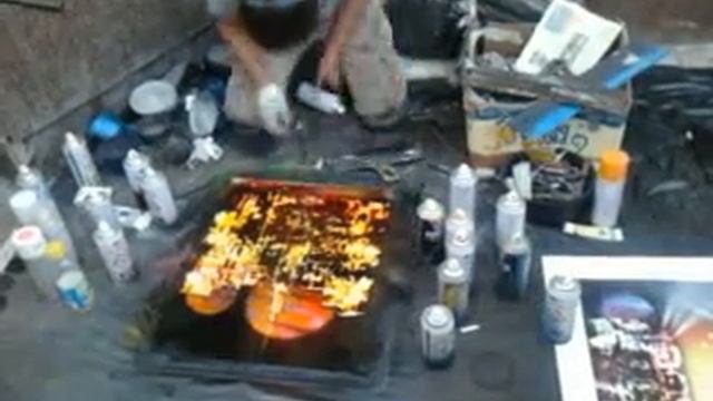 Уличный художник- Ночной город.mp4 смотреть онлайн
