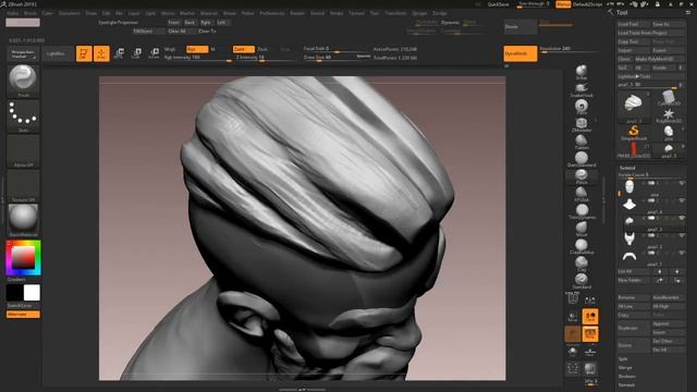 [zBrush] Создание персонажей под музычку. смотреть онлайн