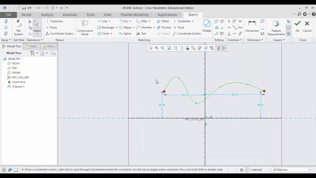 How to use Splines command in PTC Creo? смотреть онлайн
