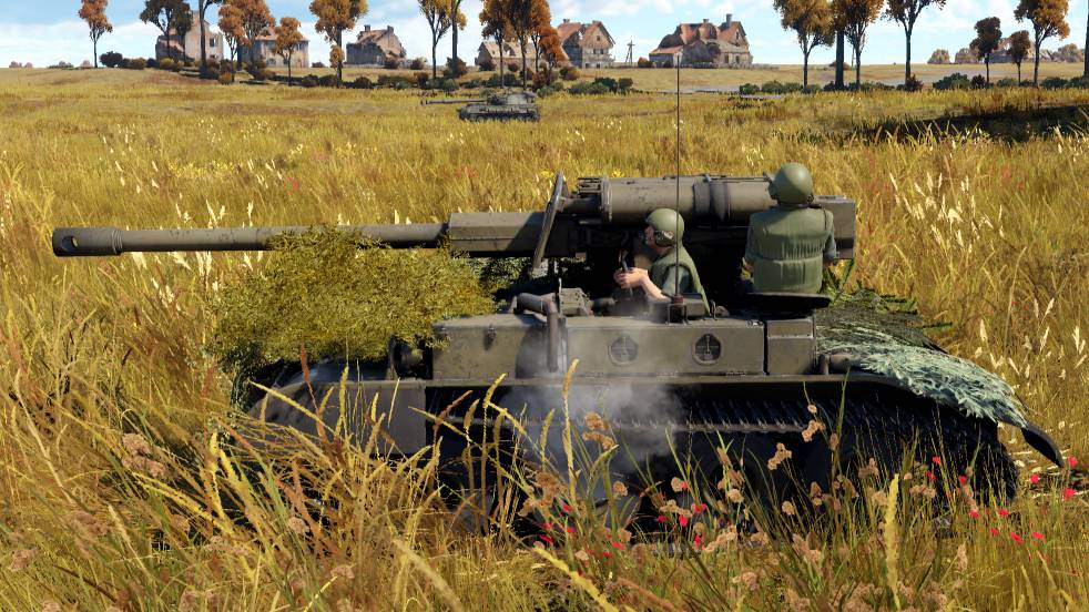 Играю на американской авиадесантной противотанковой САУ М56 в War Thunder. смотреть онлайн